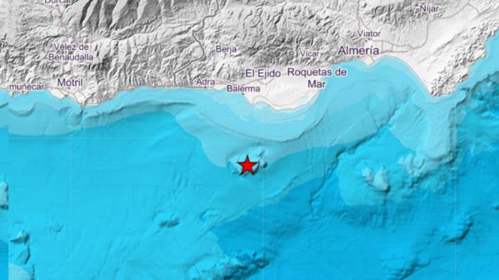 Registrado un terremoto de 4,2 en el Mar de Alborán, percibido en varios pueblos de Granada