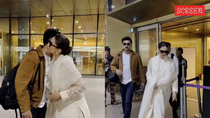 Ranbir Kapoor and Deepika Padukone return to Mumbai together, share a quick hug before leaving airport. Watch