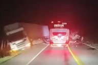 Murió conductor en brutal choque de camiones en la vía entre Río Ermitaño y La Lizama