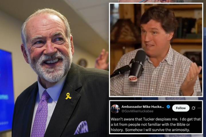 Mike Huckabee fires back at Tucker Carlson's offensive rant about 'brain virus' of Christian Zionism