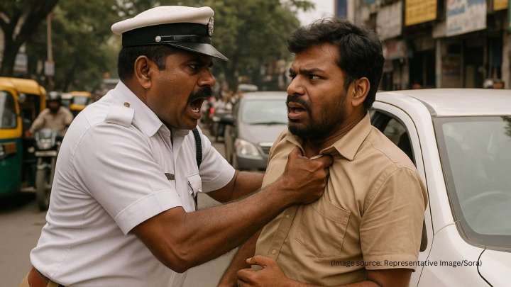 Bengaluru traffic cop ‘slaps’ cab driver over ‘minor’ parking dispute; netizens demand action after video goes viral