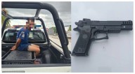 Detienen a hombre que causó pánico afuera de un Oxxo en Puerto Vallarta; portaba una pistola de utilería