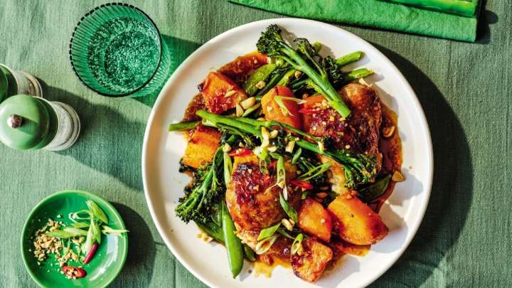 Three hassle-free one-pan recipes, including orange chicken traybake 