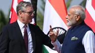 British and Indian prime ministers promote trade deal during visit by Starmer