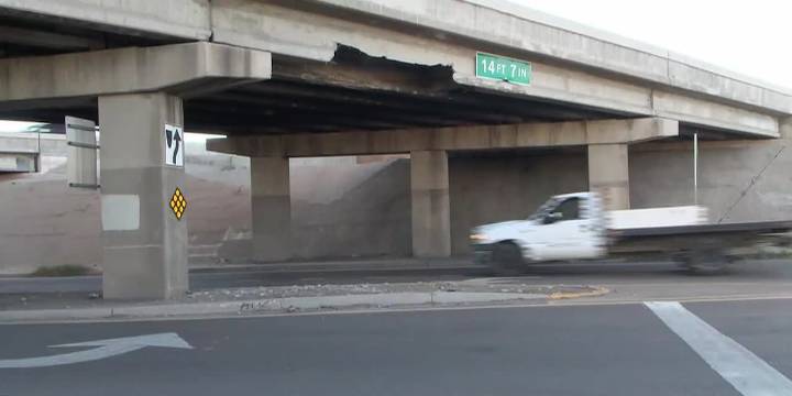 UPDATE: City of Tucson truck responsible for hitting Interstate 10 bridge at Craycroft Road