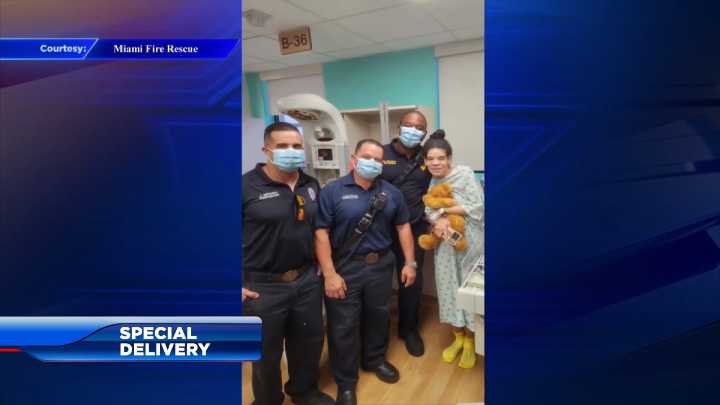 Miami Fire Rescue delivers baby after receiving emergency call from Miami home