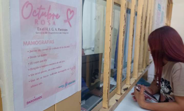 Isidro Casanova: continúan las mamografías gratuitas sin turno previo en el Hospital Paroissien