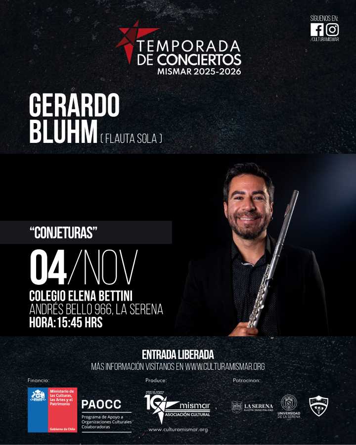 Música chilena en primera línea: Gerardo Bluhm presenta obras inéditas de compositoras nacionales en La Serena