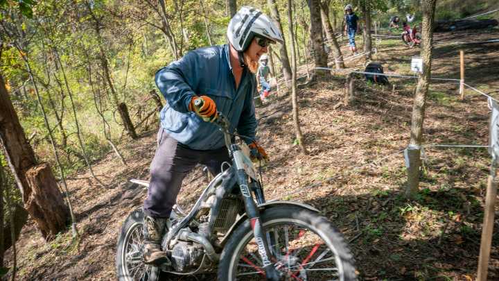 In Michigan’s motorcycle trials, daring riders test their balance