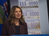 Alberta unveils new licence plates which will display 'strong and free' motto