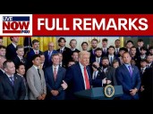 Trump hosts college baseball champs LSU, LSUS at White House