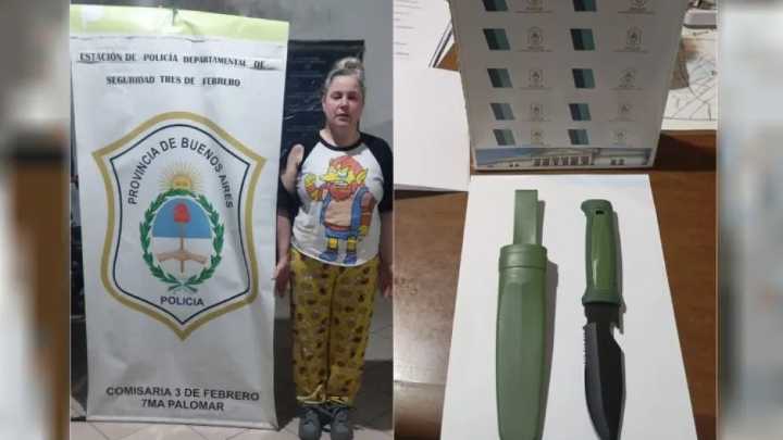 Una mujer atacó con un cuchillo a un fotógrafo en un acto de Milei