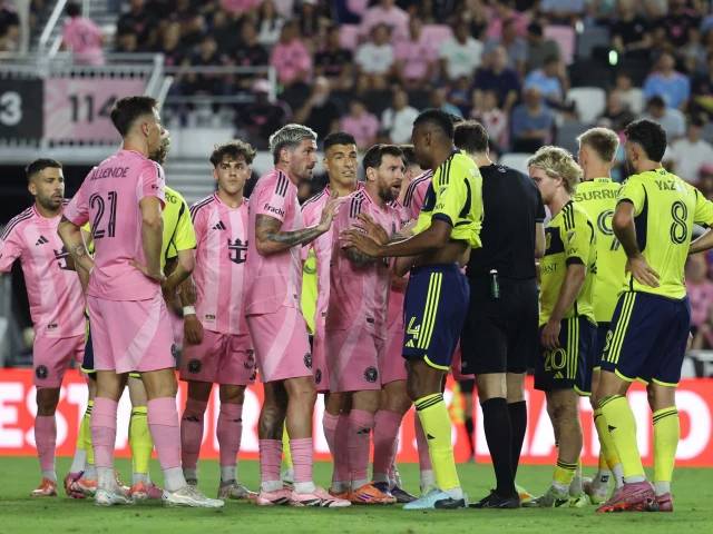 Messi brace fuels Miami over Nashville in MLS Cup series opener