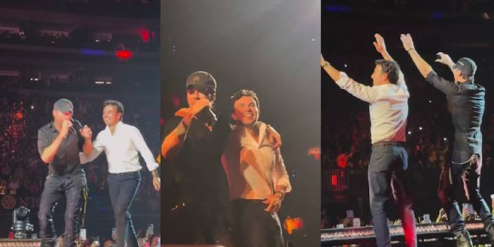 Enrique Iglesias se echa ‘palomazo’ con Checo Pérez durante concierto en Guadalajara