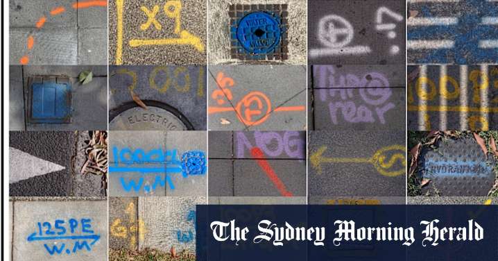 Gas pipe squiggles: Decoding the colorful street art of utility workers
