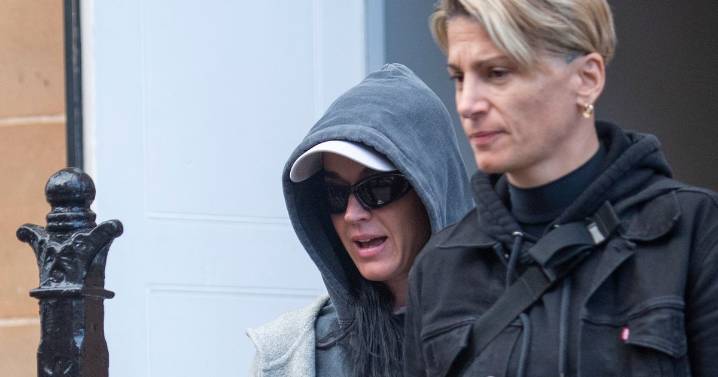 Katy Perry spotted ahead of tonight's Glasgow OVO Hydro gig at luxury hotel