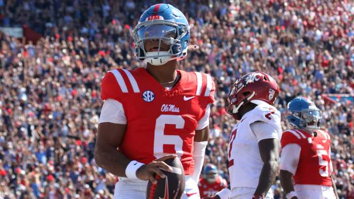 College football line movements for Week 8, including No. 5 Ole Miss at No. 9 Georgia