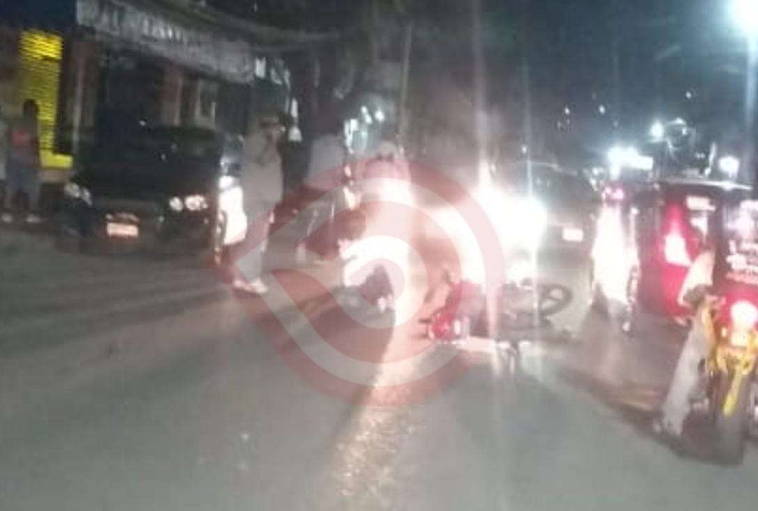 Motociclista derrapó y sufrió caída