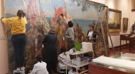 Arrojan pintura a cuadro sobre Cristóbal Colón en Museo Naval de Madrid