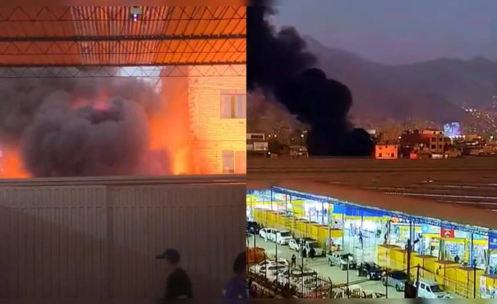 Reportan incendio de gran magnitud a pocos metros del mercado Unicachi en Comas
