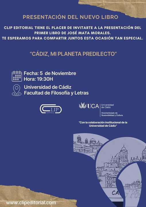 José Mata presenta 'Cádiz, mi planeta predilecto'