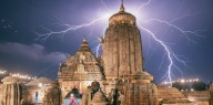Lingaraj Temple flag burnt, CCTV cameras burst as lightning hits shrine