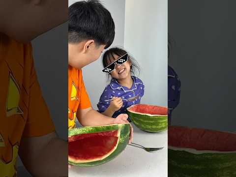 He slobbered on the watermelon 🤢🤣 LeoNata family #shorts
