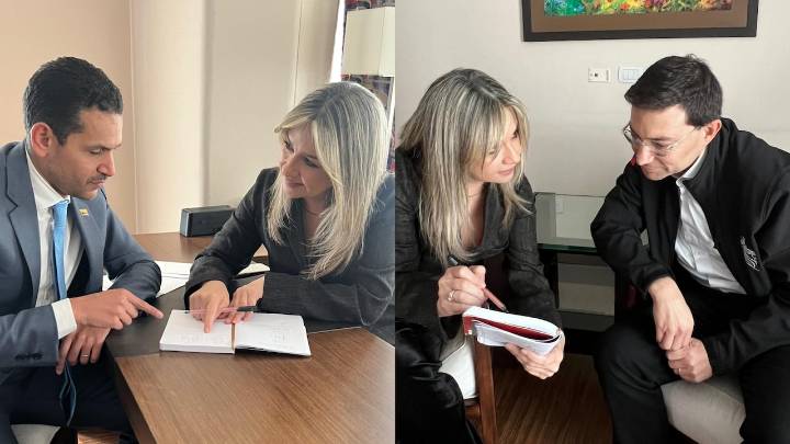 Vicky Dávila se reunió con Daniel Palacios y con Carlos Felipe Córdoba
