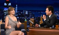 Taylor Swift on ‘Fallon’ First Look: See Her Sparkling Silver Mini Dress! | Jimmy Fallon, Taylor Swift 