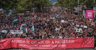La Policía Nacional investiga el incidente con un agente de paisano durante la manifestación por Palestina en Barcelona