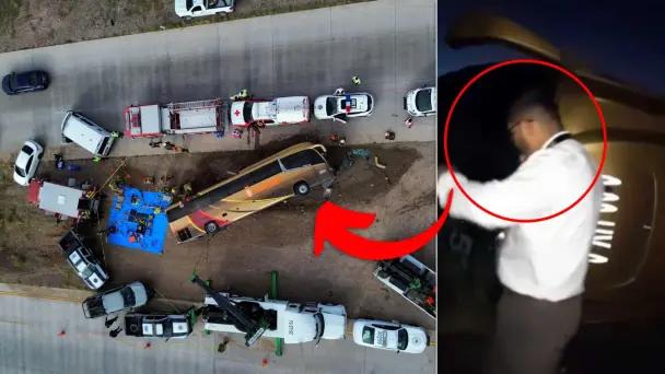 Chofer desmiente ser responsable de Tufesa volcado en video