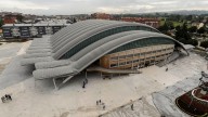 El Colegio de Arquitectos, ilusionado con la colocación de la placa Docomomo Ibérico en el Palacio de los Deportes de Oviedo