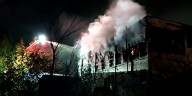 Firefighters battle large fire at vacant commercial building in Jackson