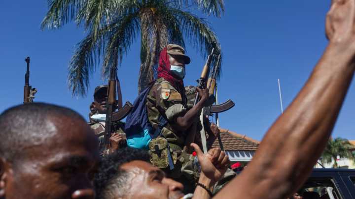 Madagascar's president says a coup is underway after soldiers joined anti