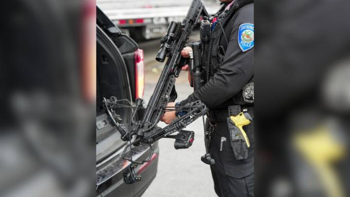 'Irate' man with crossbow arrested at Southern California tow yard