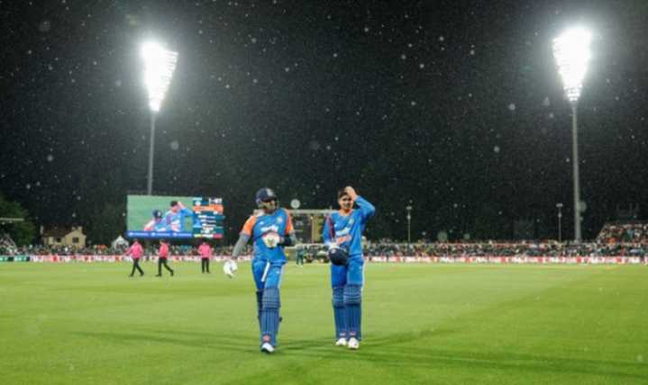 Rain Halts India’s Charge as First T20I Against Australia Ends in No