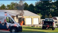 Explosion in Floyds Knobs sparks fire, hospitalizes 2 people