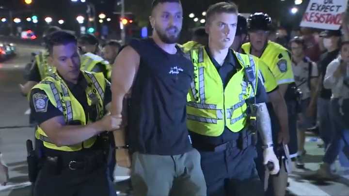 Pro-Palestinian protesters arrested in Boston after clash with police