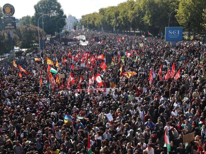 Tens of thousands march in Barcelona to protest against war in Gaza