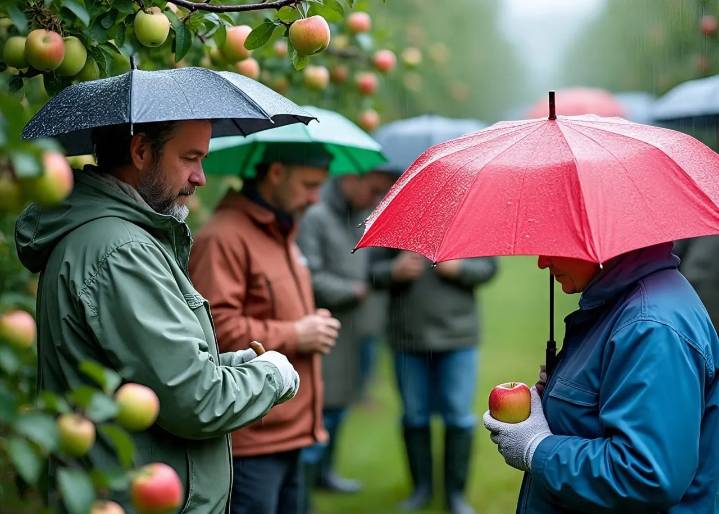 Rains delay harvest, brighten apple colour