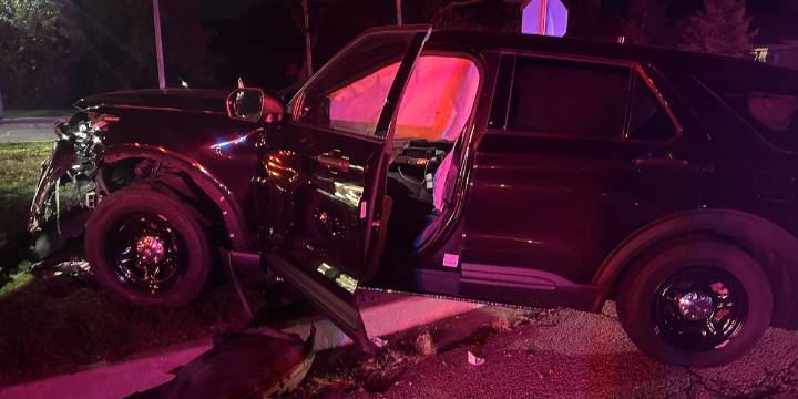 Officer injured, 1 person in custody after crash involving St. Joe County police vehicle