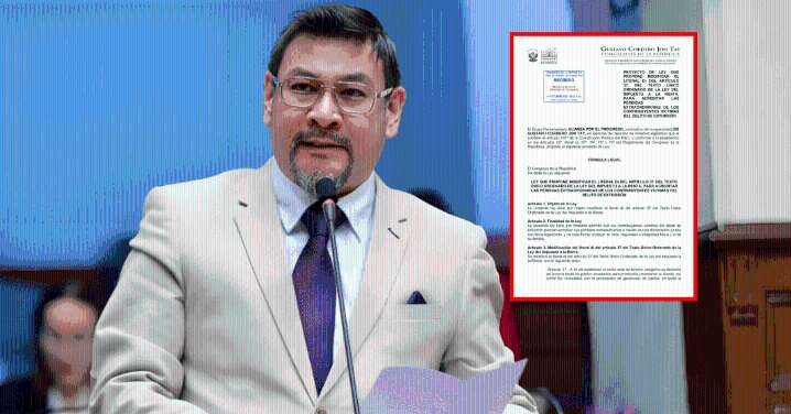 Congresista Luis Cordero Jon Tay propone que extorsiones se reduzcan de impuesto a la renta