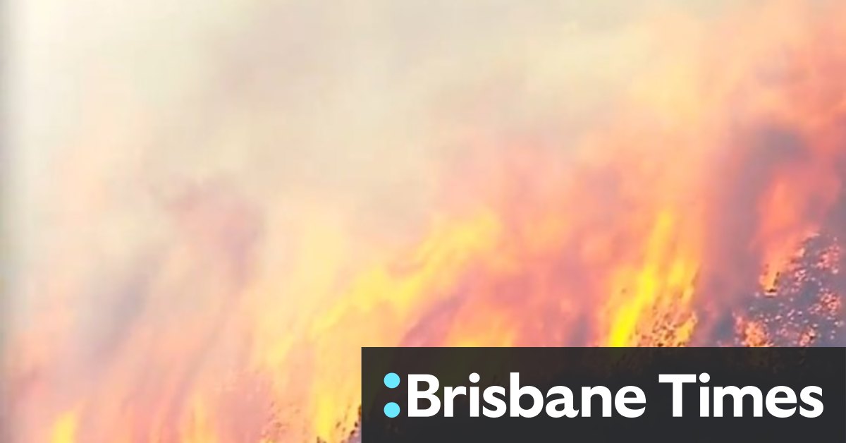 Moreton Island fire: Campers evacuated as fire crews battle blaze