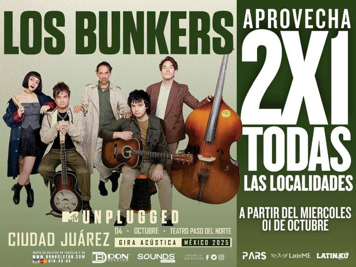 Traen Los Bunkers su gira acústica a Juárez