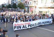 Una Asturias unida se moviliza contra el peaje del Huerna
