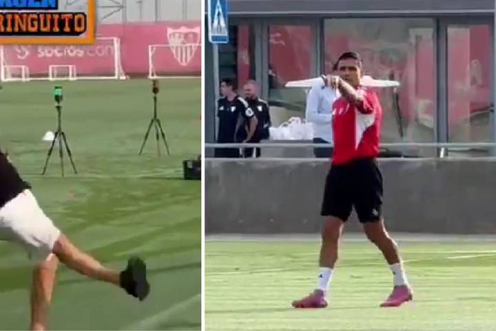 VIDEO. Alexis Sánchez “desafía” a periodista en plena práctica del Sevilla: la divertida escena que se hizo viral