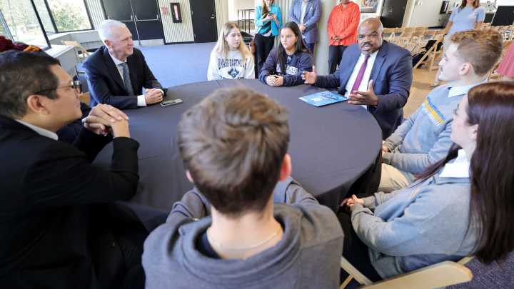 MA Edu Secretary visits UMass Dartmouth promoting 'Go Higher' campaign