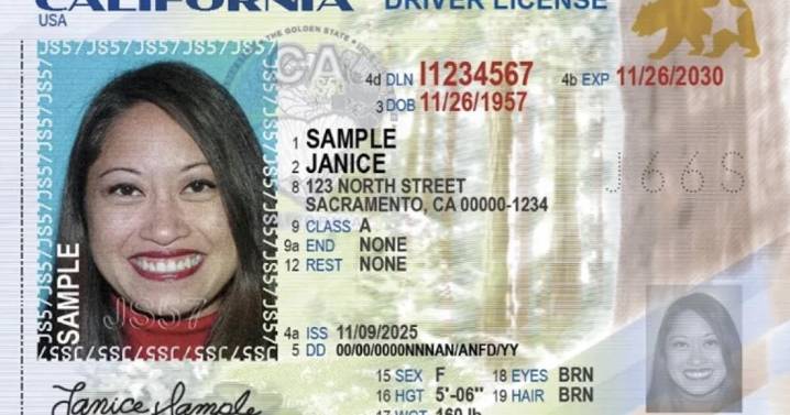 Here's the latest design for the newly issued California driver's license