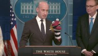 Stephen Miller Uses Sock Puppets To Explain Constitution To White House Press Corps