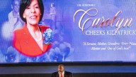 Kwame Kilpatrick speaks during Carolyn Cheeks Kilpatrick's service
